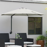 NNEVL Cantilever Umbrella Sand Polyester, Aluminium Large Collapsible