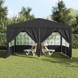 NNEVL Party Tent with 8 Sidewalls Anthracite 4x4 m PE