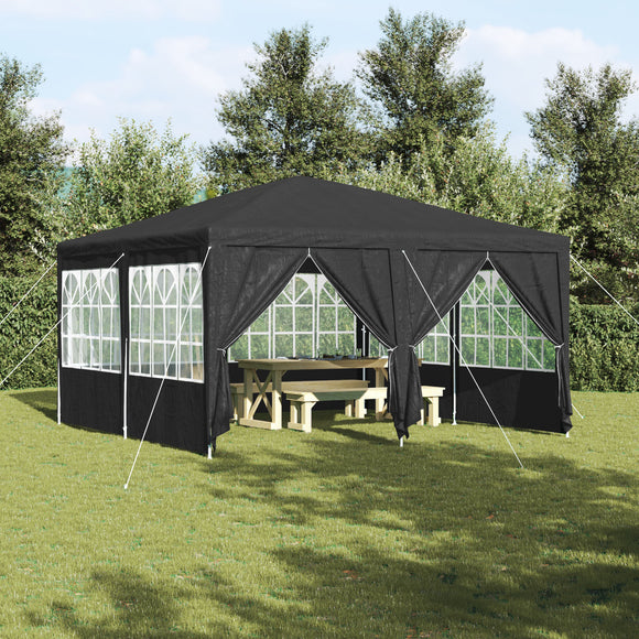 NNEVL Party Tent with 8 Sidewalls Anthracite 4x4 m PE