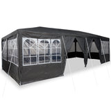 NNEVL Party Tent with 12 Sidewalls Anthracite 8x4 m PE