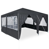 NNEVL Party Tent with 8 Sidewalls Anthracite 4x4 m PE