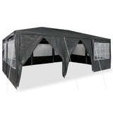 NNEVL Party Tent with 10 Sidewalls Anthracite 6x4 m PE