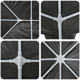 NNEVL Party Tent with 10 Sidewalls Anthracite 6x4 m PE