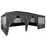 NNEVL Party Tent with 10 Sidewalls Anthracite 6x4 m PE
