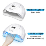 NNEOBA LED Nail Dryer UV Lamp for Gel Polish (72W)