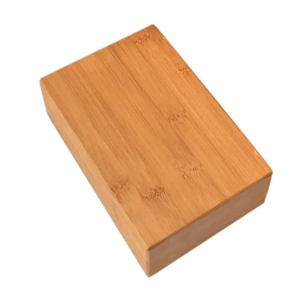 NNETM Natural Bamboo Yoga Block Non-Slip Fitness (Brown)
