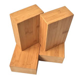NNETM Natural Bamboo Yoga Block Non-Slip Fitness (Brown)