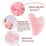 NNEOBA 2Pcs Natural Jade Gua Sha & Facial Roller Premium Aventurine Stone Violet
