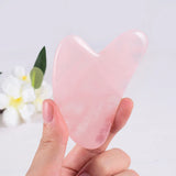NNEOBA 2Pcs Natural Jade Gua Sha & Facial Roller Premium Aventurine Stone Violet