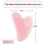 NNEOBA 2Pcs Natural Jade Gua Sha & Facial Roller Premium Aventurine Stone Violet