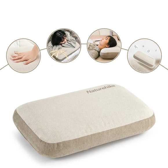 NNEOBA Memory Foam Comfort Square Pillow for Camping & Travel