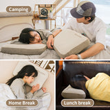 NNEOBA Memory Foam Comfort Square Pillow for Camping & Travel