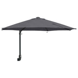 NNEVL Wall-mounted Garden Parasol with LEDs Anthracite 248 cm
