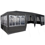 NNEVL Party Tent with 12 Sidewalls Anthracite 8x4 m PE