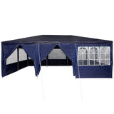 NNEVL Party Tent with 10 Sidewalls Blue 6x4 m PE