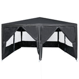NNEVL Party Tent with 8 Sidewalls Anthracite 4x4 m PE