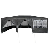 NNEVL Party Tent with 10 Sidewalls Anthracite 6x4 m PE