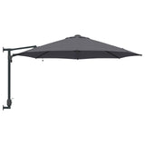 NNEVL Wall-mounted Garden Parasol with LEDs Anthracite 248 cm