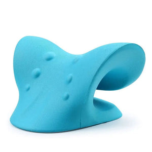 NNEOBA Neck & Shoulder Stretcher Chiropractic Cervical Traction Pillow Blue