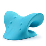 NNEOBA Neck & Shoulder Stretcher Chiropractic Cervical Traction Pillow Blue