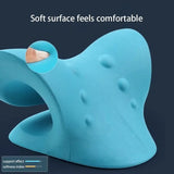NNEOBA Neck & Shoulder Stretcher Chiropractic Cervical Traction Pillow Blue