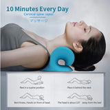 NNEOBA Neck & Shoulder Stretcher Chiropractic Cervical Traction Pillow Blue