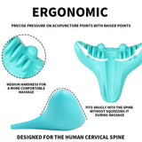 NNEOBA Neck & Shoulder Stretcher Chiropractic Cervical Traction Pillow Blue