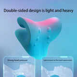 NNEOBA Neck & Shoulder Stretcher Chiropractic Cervical Traction Pillow Blue