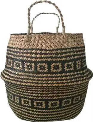 NNEOBA Foldable Handmade Rattan Woven Storage Basket