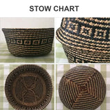 NNEOBA Foldable Handmade Rattan Woven Storage Basket