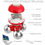 NNEOBA 4-in-1 Handheld Vibrating Massager Portable Mini Massager Red