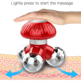 NNEOBA 4-in-1 Handheld Vibrating Massager Portable Mini Massager Red
