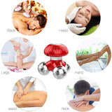 NNEOBA 4-in-1 Handheld Vibrating Massager Portable Mini Massager Red