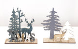 NNEOBA Wooden Reindeer Christmas Ornaments for Home Decor(60pcs )