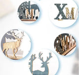 NNEOBA Wooden Reindeer Christmas Ornaments for Home Decor(60pcs )