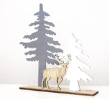 NNEOBA Wooden Reindeer Christmas Ornaments for Home Decor(60pcs )