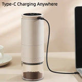 NNEOBA Rechargeable Coffee Grinder 38 Level Adjustable Conical Burr White