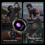 NNEOBA Men's Smart Fitness Watch Bluetooth Call (Black)