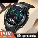 NNEOBA Men's Smart Fitness Watch Bluetooth Call (Black)