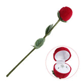 NNEOBA 3D Red Rose Jewelry Box Wedding Ring Gift Case