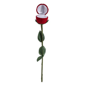 NNEOBA 3D Red Rose Jewelry Box Wedding Ring Gift Case