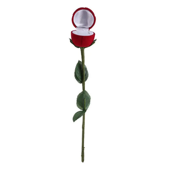 NNEOBA 3D Red Rose Jewelry Box Wedding Ring Gift Case