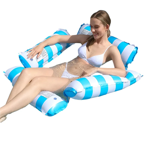 NNEOBA Water Hammock Recliner Inflatable Floating Pool Chair (Blue)