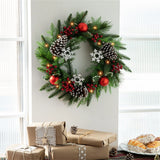 NNEOBA Artificial Christmas Wreath Door Hanging Decor