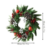 NNEOBA Artificial Christmas Wreath Door Hanging Decor