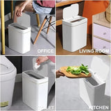 NNEOBA 15L Smart Sensor Trash Can – Automatic Bagging, Battery-Powered (White)