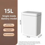 NNEOBA 15L Smart Sensor Trash Can – Automatic Bagging, Battery-Powered (White)