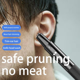 NNEOBA USB Rechargeable Mini Nose Hair Trimmer Portable & Precise Black