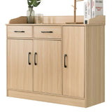 NNETB Modern Wooden Dining Side Cabinet with Drawers