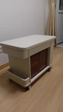NNETB Liftable Folding Sofa Side Table with Rollers